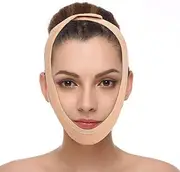Anti Wrinkle Face Slimming Mask Lift V Face Line Slim up Belt Anti-Aging & Face Breathable Compression Chin Bandag(L)