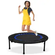 YOPOWER 40" Mini Trampoline Foldable Fitness Trainer Rebounder Handrail Cardio Home Exercise