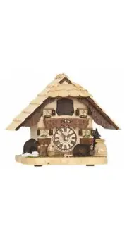 Quartz Table Cuckoo Clock Black Forest house with music TU 4203 QM NEW