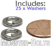 M6 / 6mm - Qty 25 - DIN 127B Split Lock Washer Stainless Steel 18-8 / A2-70