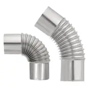 2.36 Inch Stove Pipe, 90 Degree and 45 Degree Chimney Flue Stainless Steel