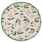 Linen cotton blend Target Summer Round Floral Pillow NEW Pink/Green 12"
