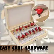 15 pcs 1/4" 6.35mm Shank Router Bit Set Engraving Carving Cut Wood Woodworking