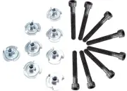 Speaker Mounting Bolts 8-32 x 1.5" Black Oxide Cap Screw 8 PC & T-Nuts HoloKrome