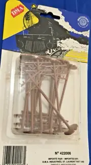 Bachmann Utility Poles DMA No. 422006 3" tall 12 poles in pack Model Train Set