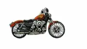 Bikers Patch [Hot Red ] Embroidered Iron On/Sew patch [6.53" x4.65"]