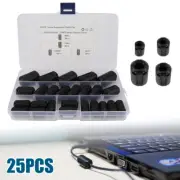 25x Ferrite Core Ring Clamps Kit Clips Cable Connector Noise Filters Suppressors