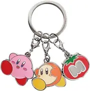 エスケイジャパン(SK Japan) SK Japan Kirby Star 3 Row Key Ring, Kirby & Waddledi & Maxim Tomato 17051