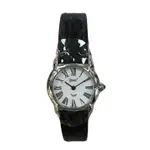OGIVAL 愛其華 公司貨 黑皮帶簡約白面 石英鑽錶-女錶(1126L-059)37MM