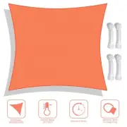 23x22FT 97% UV Block Rectangle Sun Shade Sail Canopy Patio Pool Bright Orange