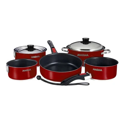 Magma Nestable 10 Piece Induction Non-Stick Enamel Finish Cookware Set - Magm...
