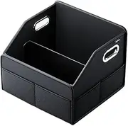 Car Trunk Organizer Storage Box PU Leather Vehicle Folding Collapsible Cargo Boot Organiser Box Auto Seat Back Box