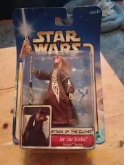 Jar Jar Binks Attack of the Clones Gungan Senator Star Wars Hasbro NIB 2001