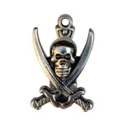 2 Pirate Jolly Roger Wall Mount Hooks Gun Rifle Pistol Holder Sword Hanger Hook