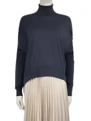 Blue Cashmere Turtleneck Jumper