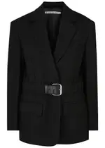 Alexander Wang Belted Wool Blazer - Black - 2 (UK6 / XS) 2 (UK6 / XS)