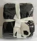 NEW Pottery Barn Mr. Bones SKELETON Isle Fair Knit Jacquard Sherpa Throw Blanket