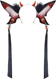 [Oxtxuzdm] Butterfly Headbands Cosplay Devil Eye Wing Hairbands Dark Headwear Makeup Washing Face Hairbands Birthday Party