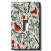 SnazzySwitch Winter Birds and Berries Light Switch Cover