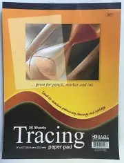 Tracing 30 Sheet 9" x 12" Premium Quality Paper Pad Sketches Book Preliminary