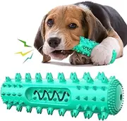 Dog Chew Toy, Squeaky Puppy Teething Chew Toys, Indestructible Bone for Aggressive Chewers, Durable Dog Toothbrush Toys, Natural Rubber Teething Chew Toys for Small Medium Large Breed Dogs (Blue)