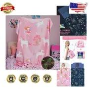 Whimsical Unicorn Glow in The Dark Blanket – Perfect Birthday and Christmas Gift