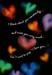 Love & Romance I Think Of You All The Time Theme Hallmark Greeting Card