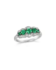Le Vian Balance 14K 0.72 ct. tw. Diamond & Emerald Half-Eternity Ring