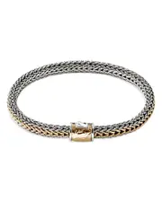 John Hardy 18K Yellow Gold & Sterling Silver Icon Reversible Bracelet