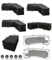 12 Size L Shape All-purpose Covers Waterproof Rattan Corner Furniture Cover Garden Patio Outdoor Sofa Protector Anti-dust 260*192*82cm
