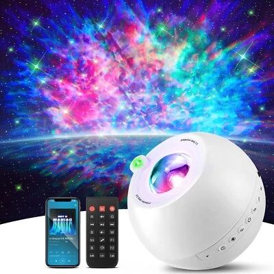 Star Projector, 15 Sounds & 15 Colors & Bluetooth Speaker, Galaxy Light Proje...