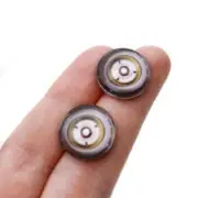 16mm Mechanical Robot Eye Flatback Cabochon for Jewelry Making, Dolls, Taxidermy