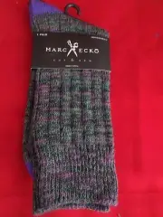 1 Pair Large Marc Ecko Cut & Sew Cotton Crew Socks 6-12 Blue Toe Heel