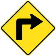 Right Turn Sign - 600x600mm