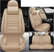 Car Seat Cover Leather PU Seat Cushion Car Styling Compatible for Benz All Models A160 180 B200 C200 C300 E Class GLA GLE S600(A Luxury)