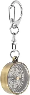 Vintage Small Compass Keychain Durable Pocket Compass with Accurate North Pointing for Camping Hiking and Outdoor Navigation Portable Key Holder Pendant for Men and Women