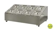 8 Containers Seasoning Box Condiment Station W/ Spoons