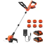 VARSK 20V 12" Cordless String Trimmer, 2 in 1 Trimmer and Edger with Auto Line F