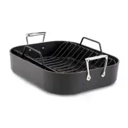 All Clad 13 x 16 Nonstick Roasting Pan with Rack Heavy Duty Dishwasher Safe
