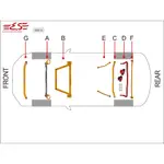 阿宏改裝部品 E.SPRING HONDA NEW CRV 5 CRV5 7件式 拉桿 引擎室 井字 後下 拉桿 可刷卡