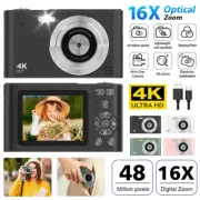 HD 1080P 2.4'' Digital Camera 48MP LCD Display Screen 16X Zoom Anti-Shake Kids