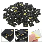 100 Pcs Cable Tie Mounting Base Zip Ties Holder Organizer Adhesive for