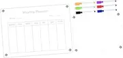 AUTSUPPL 1 Dry Erase Fridge Planner Board Weekly Chores Organizer with Smooth Surface for Easy Writing Reusable Memo for Scheduling