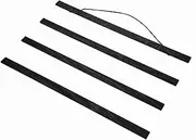 Magnetic Poster Hanger Frame, Modern 4 Wooden Strips Magnet Canvas Artwork Print Poster Hangers, Magnetic Sawdust Photo Picture Frame, DIY Poster Scroll Prints Hanger Black Color