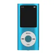 Mp3 Music Player With 32gb Memory Card Classical Digital Lcd Display 1.8' Blue