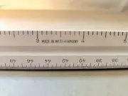 Vintage ALVIN No.111 U. S. ST'D Triangular Engineering Scale Ruler (1) Hardwood