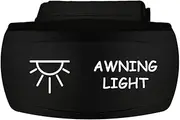 12V 20A / 24V 10A ON-Off Horizontal Rocker Switch Awning Light 6B42SW Universal fits Toyota Nissan Holden Mitsubishi Ford Amarok etc. Dual LED in White