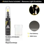 Touch Up Paint For Bmw All Models WM22 Magnesiumbeige With Polish Paste
