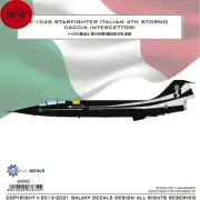 1/48 F-104S Starfighter Italian 4th Stormo Caccia Intercettori Decal for Kinetic