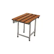 Fold Down Shower Seats Phenolic Teak 18 x 15 With Legs